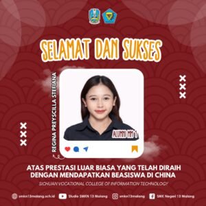 Selamat dan sukses untuk Regina Preyscilla Stefiana!