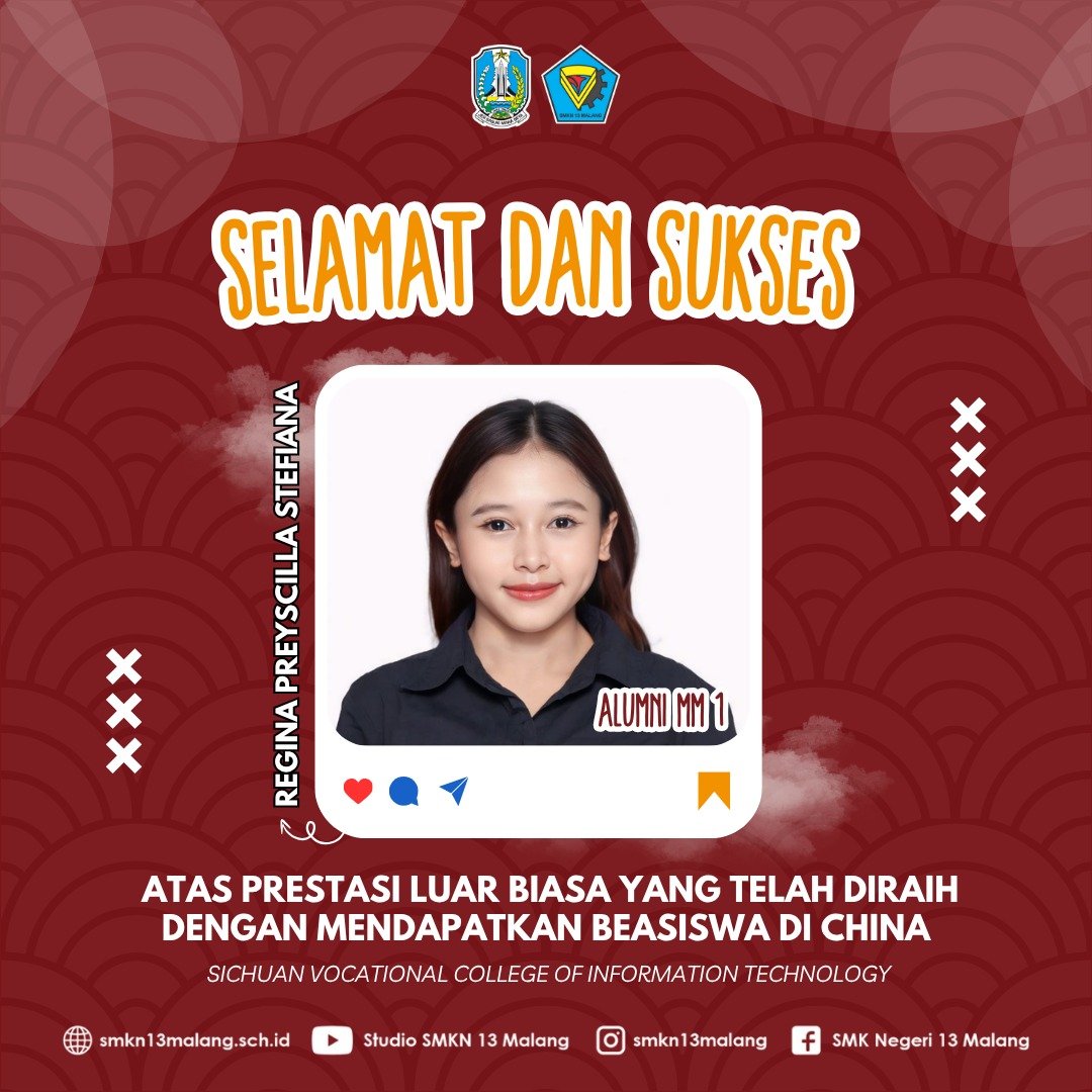 Selamat dan sukses untuk Regina Preyscilla Stefiana!