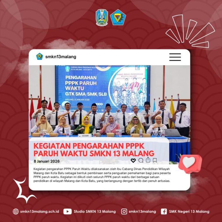 Pengarahan PPPP Paruh Waktu, 15 Guru SMKN 13 Malang Siap Jalankan Amanah