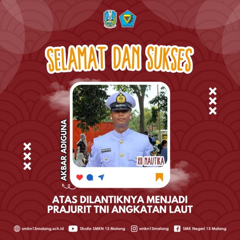 Alumni SMKN 13 Malang Resmi Dilantik Jadi Prajurit TNI Angkatan Laut