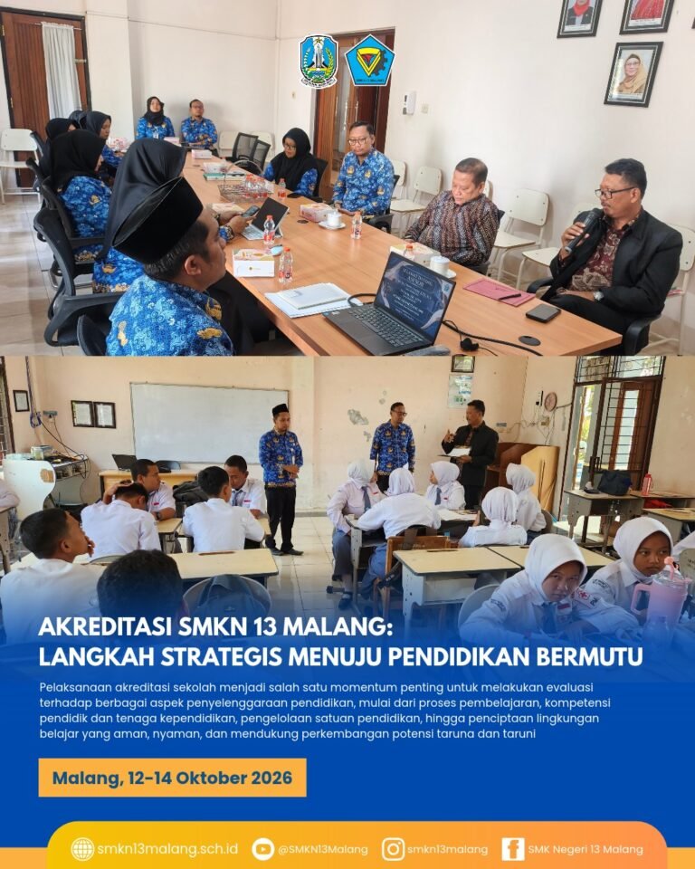 SMKN 13 Malang Laksanakan Visitasi Akreditasi, Perkuat Komitmen Menuju Pendidikan Bermutu