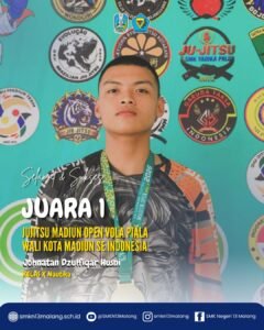 Johnatan Dzulfiqar Husni Kelas , Raih Juara 1 Jujitsu Madiun Open Vola
